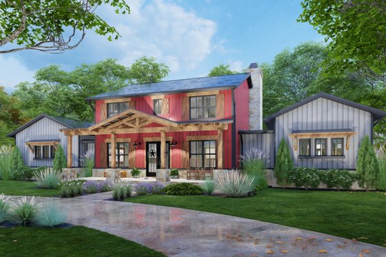 Exterior - Other Elevation 1 for Barndominium House Plan #120-275 - 3 bed, 2.5 bath