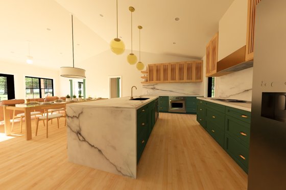 Interior - Kitchen 1 for Farmhouse House Plan #126-271 - 3 bed, 2 bath