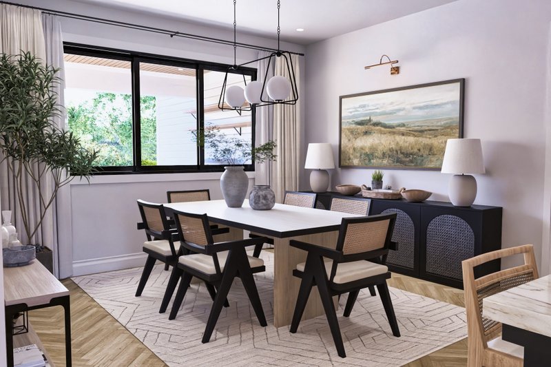 House Design - Interior - Dining Room for Farmhouse House Plan #119-473 - 3 bed, 3.5 bath