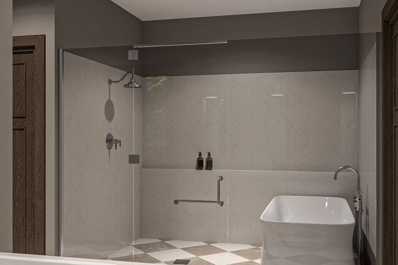 House Blueprint - Interior - Master Bathroom 1 for Farmhouse House Plan #455-583 - 2 bed, 2 bath