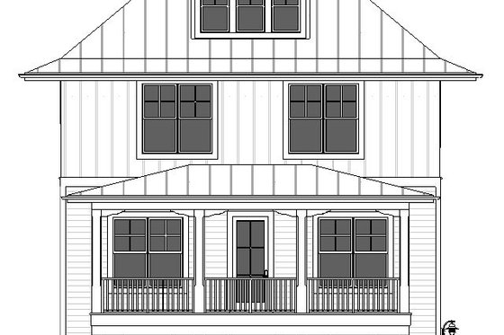 Exterior - Front Elevation 3 for Beach House Plan #901-160 - 5 bed, 4 bath