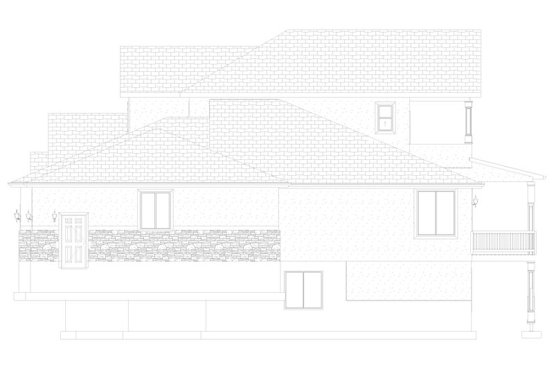 Architectural House Design - Exterior - Other Elevation 3 for Traditional House Plan #1060-69 - 5 bed, 4.5 bath