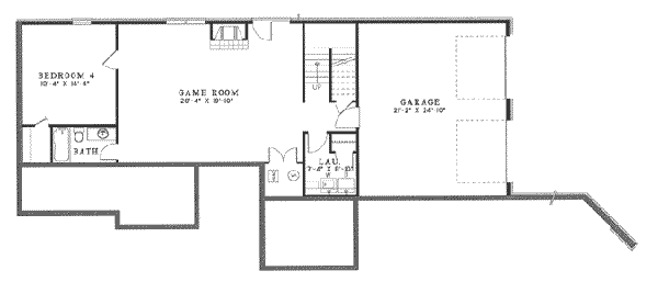 Traditional Floor Plan - Lower Floor Plan #17-598