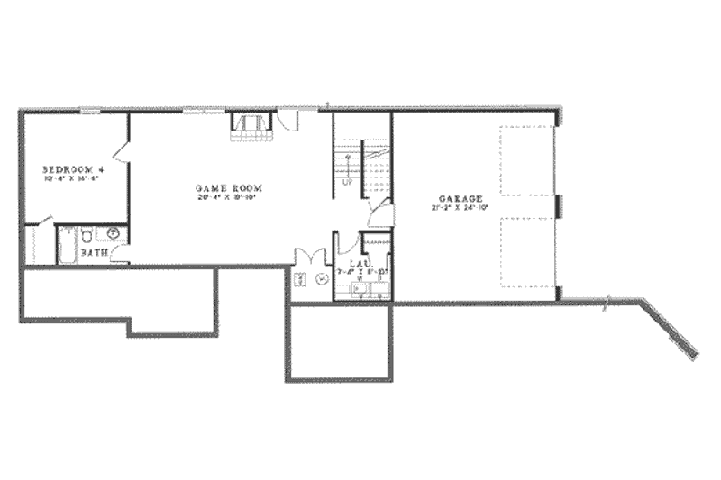 Dream House Plan - Floor Plan - Lower Floor for Traditional House Plan #17-598 - 4 bed, 3 bath
