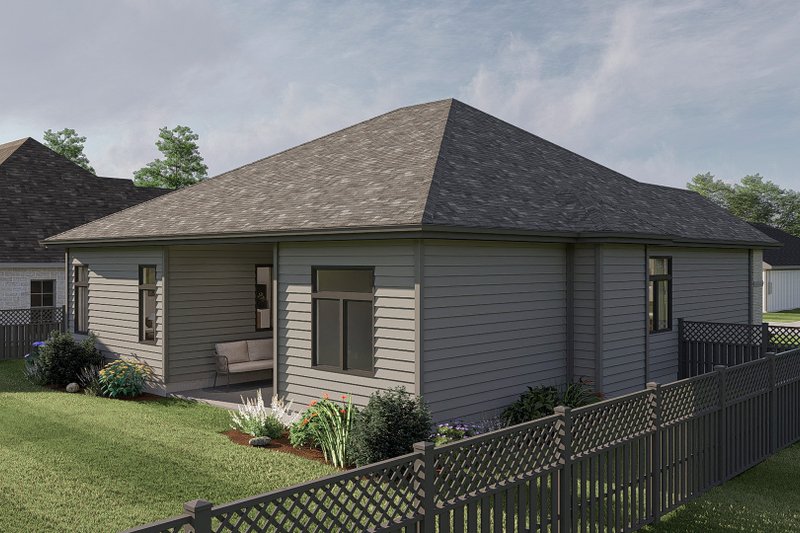 Home Plan - Exterior - Rear Elevation for Traditional House Plan #455-202 - 2 bed, 2 bath