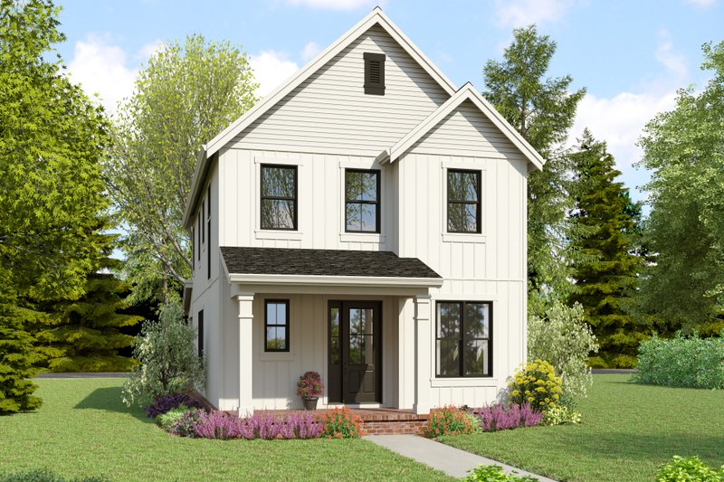 Dream House Plan - Farmhouse Exterior - Front Elevation Plan #48-1124