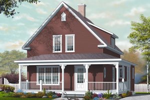 Country Exterior - Front Elevation Plan #23-2239