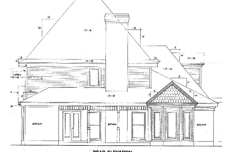 Architectural House Design - Exterior - Rear Elevation for Victorian House Plan #410-272 - 4 bed, 2.5 bath