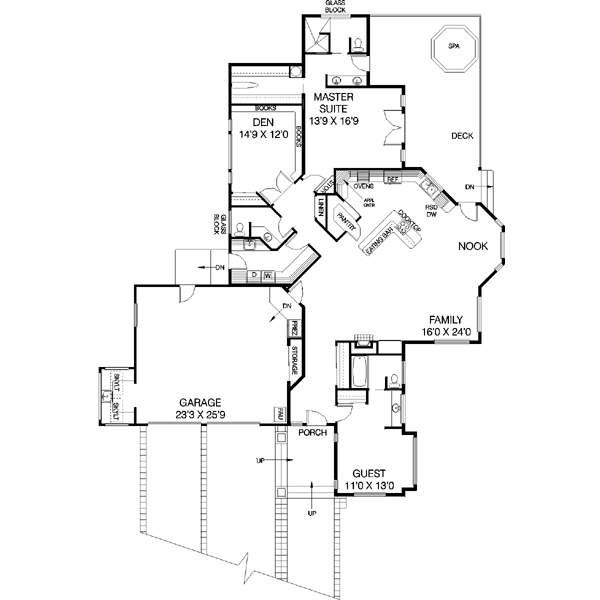 Home Plan - Traditional Floor Plan - Main Floor Plan #60-458