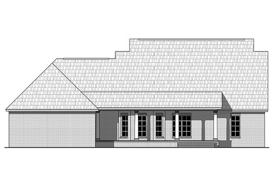 Exterior - Rear Elevation for Traditional House Plan #21-329 - 3 bed, 2 bath