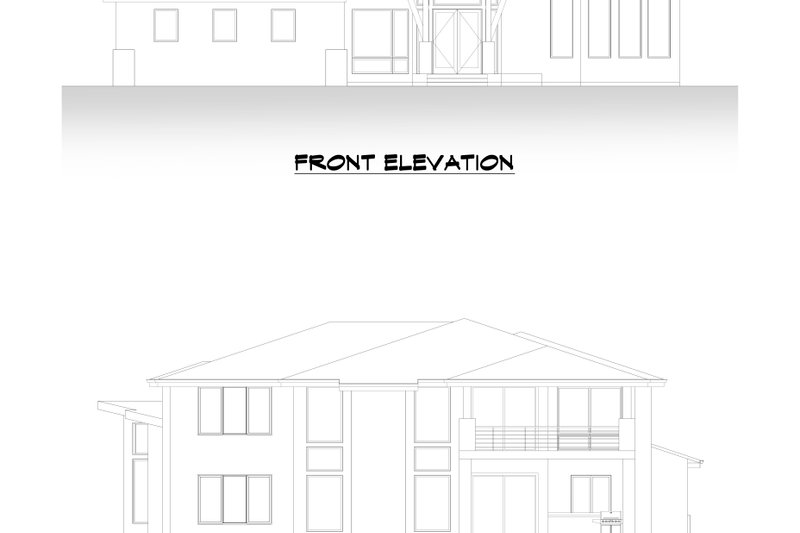 Architectural House Design - Exterior - Other Elevation 3 for Contemporary House Plan #1066-140 - 6 bed, 6.5 bath