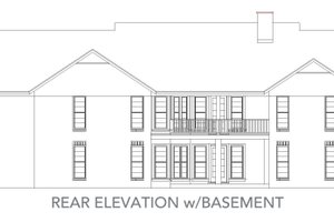Exterior - Rear Elevation for Traditional House Plan #45-130 - 4 bed, 2.5 bath