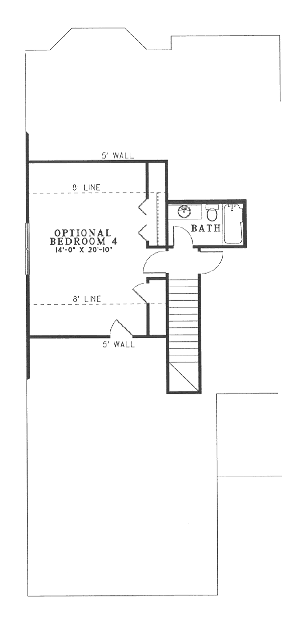 Southern Floor Plan - Upper Floor Plan #17-2066