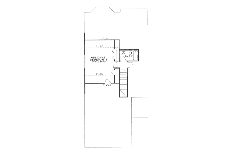 Dream House Plan - Floor Plan - Upper Floor for Southern House Plan #17-2066 - 4 bed, 3 bath