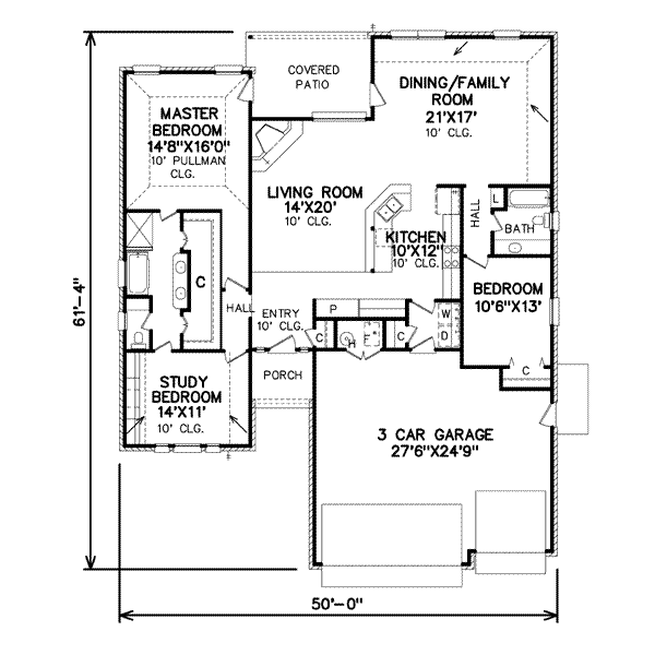 Traditional Floor Plan - Main Floor Plan #65-334