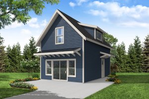 Cottage Exterior - Front Elevation Plan #124-1278