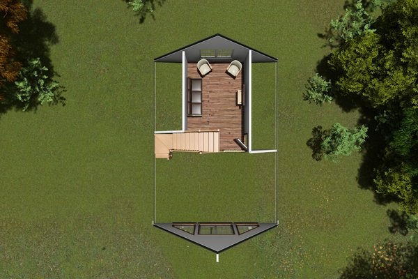 Cabin Floor Plan - Upper Floor Plan #513-2207