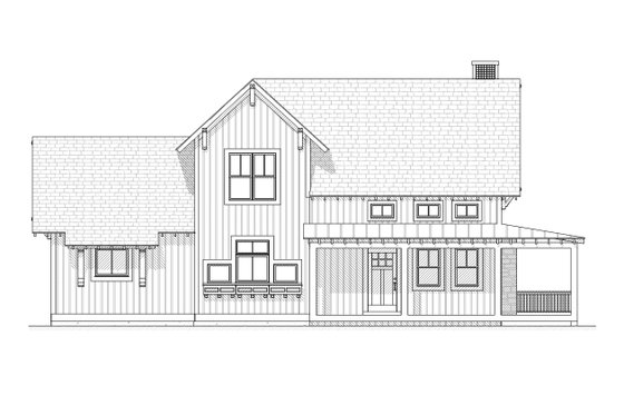 Exterior - Front Elevation 4 for Farmhouse House Plan #901-11 - 3 bed, 2.5 bath