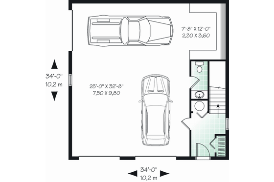 Floor Plan - Main Floor for Country House Plan #23-2271, 0 bath