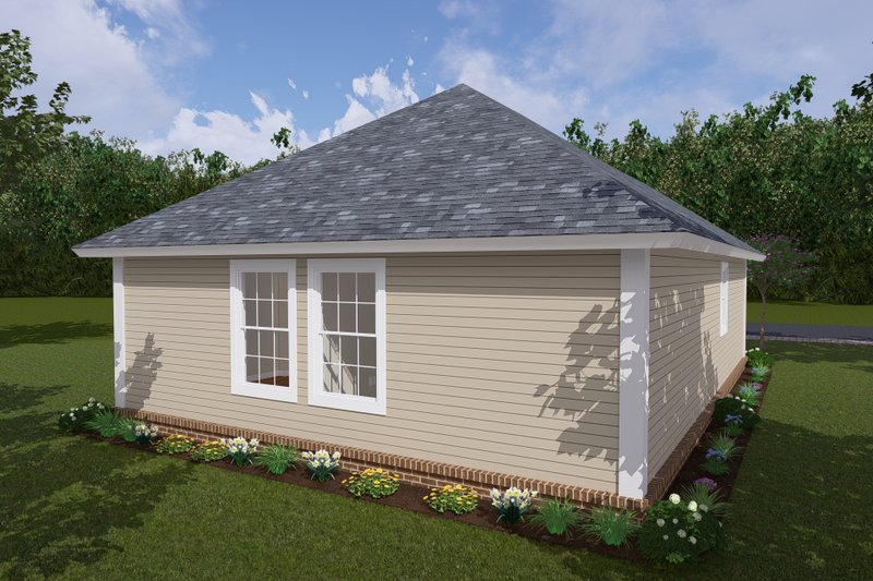 Architectural House Design - Exterior - Rear Elevation for Cottage House Plan #513-2199 - 2 bed, 1 bath