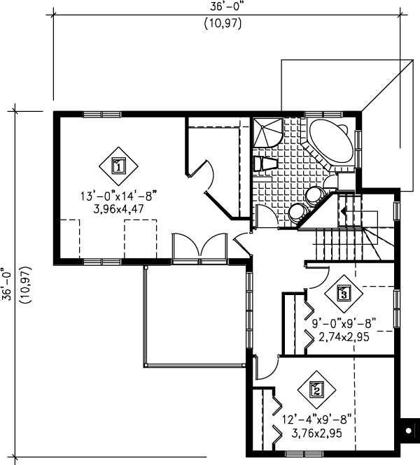 Floor Plan - Upper Floor Plan #25-2278