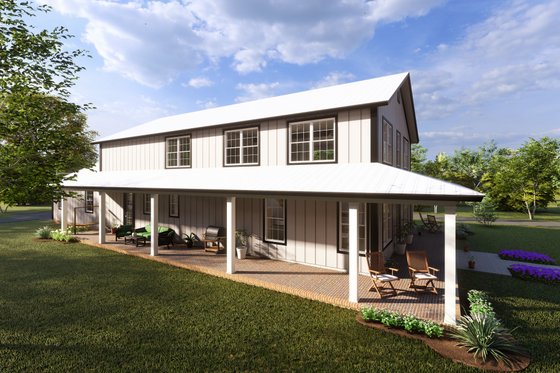 Exterior - Other Elevation 2 for Farmhouse House Plan #513-2218 - 4 bed, 3.5 bath
