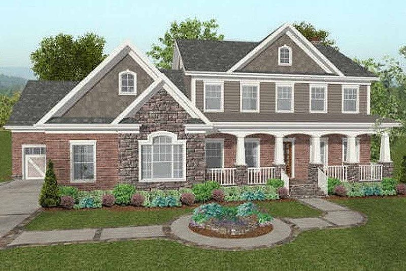 Home Plan - Craftsman Exterior - Front Elevation Plan #56-587