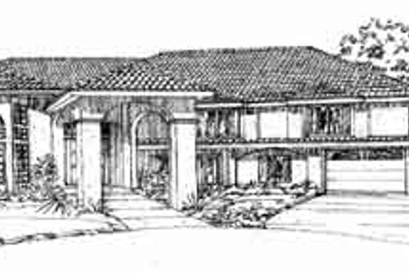 Dream House Plan - Adobe / Southwestern Exterior - Front Elevation Plan #1-819