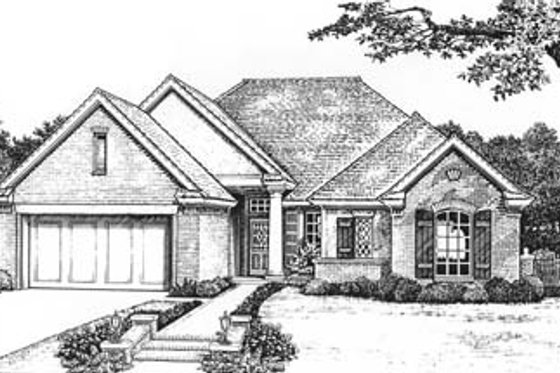 Exterior - Front Elevation for Colonial House Plan #310-579 - 4 bed, 2 bath