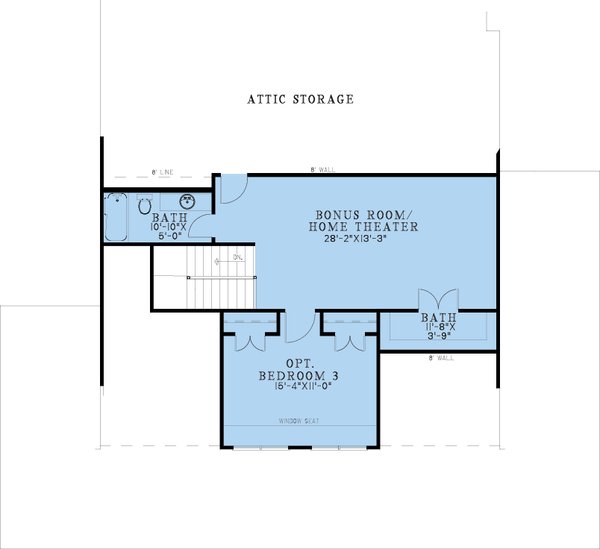 Country Floor Plan - Upper Floor Plan #923-341