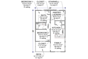 Craftsman Style House Plan - 2 Beds 1.5 Baths 868 Sq/Ft Plan #1116-29 Floor 