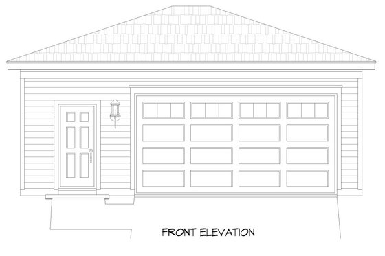Exterior - Front Elevation 3 for Contemporary House Plan #932-316, 0 bath