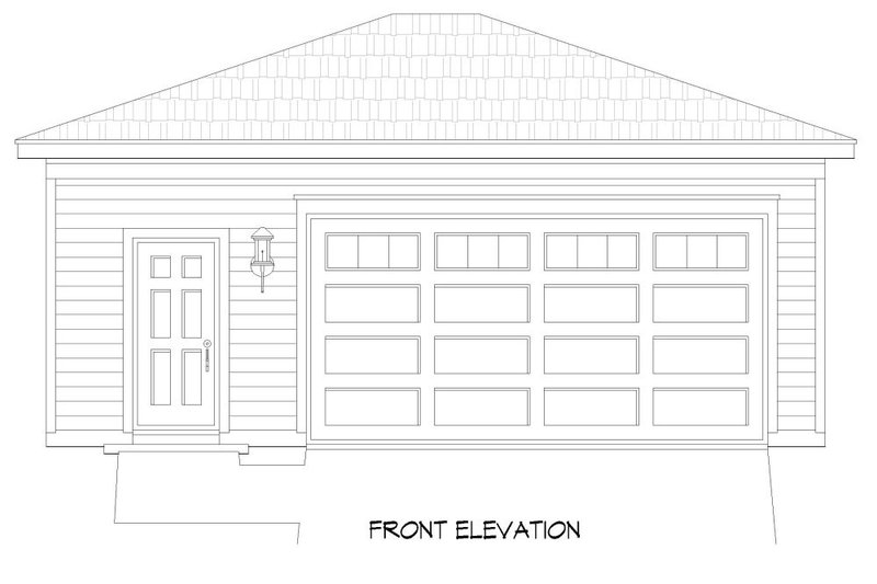 House Blueprint - Exterior - Front Elevation 3 for Contemporary House Plan #932-316, 0 bath