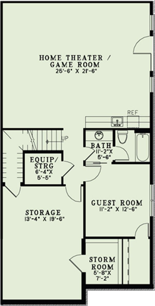 Home Plan - Country Floor Plan - Lower Floor Plan #17-3341