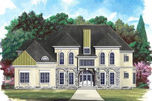 European Exterior - Front Elevation Plan #119-249