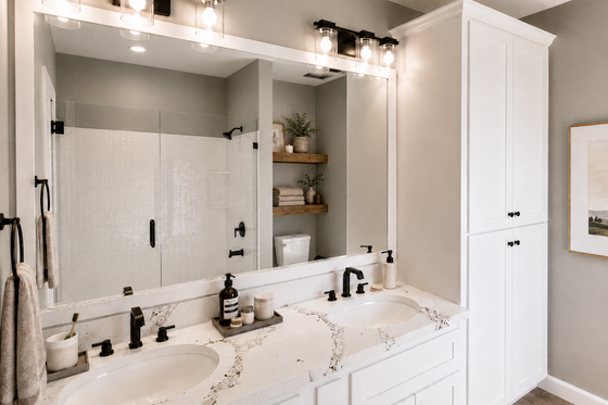 Interior - Master Bathroom for Farmhouse House Plan #44-314 - 3 bed, 2 bath