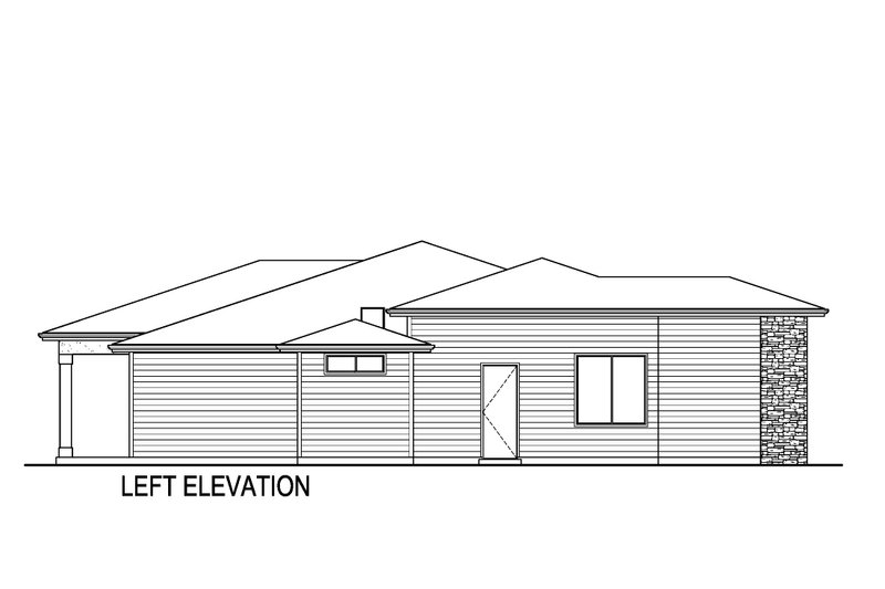 House Blueprint - Exterior - Other Elevation for Prairie House Plan #569-67 - 4 bed, 3.5 bath