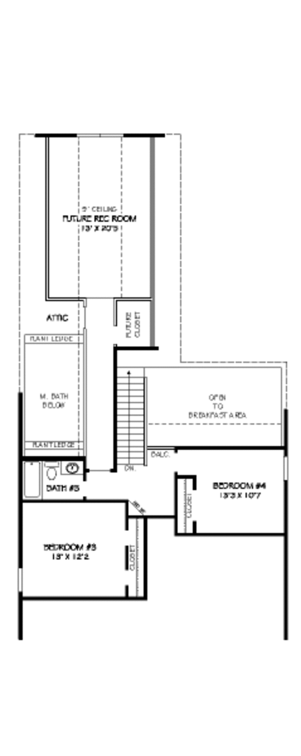 European Floor Plan - Upper Floor Plan #424-152