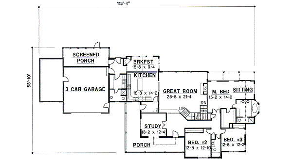 Traditional Floor Plan - Main Floor Plan #67-456