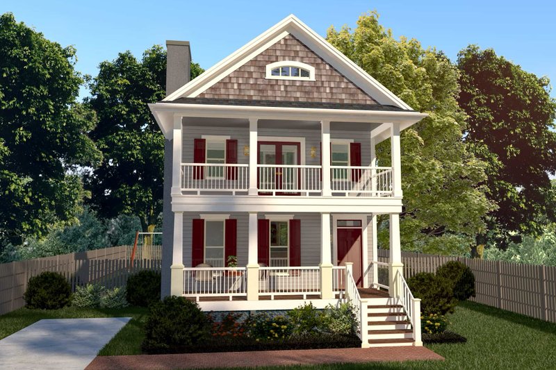 Bungalow Style House Plan - 3 Beds 2.5 Baths 1523 Sq/Ft Plan #79-213 Exterior