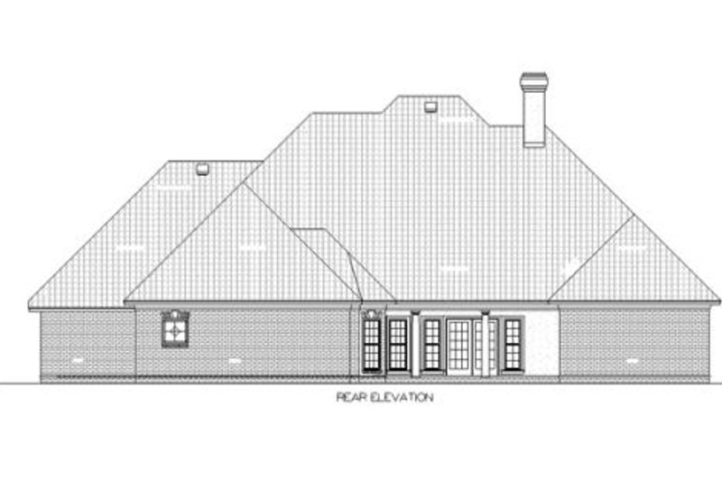 Dream House Plan - Exterior - Rear Elevation for Southern House Plan #45-330 - 4 bed, 3.5 bath