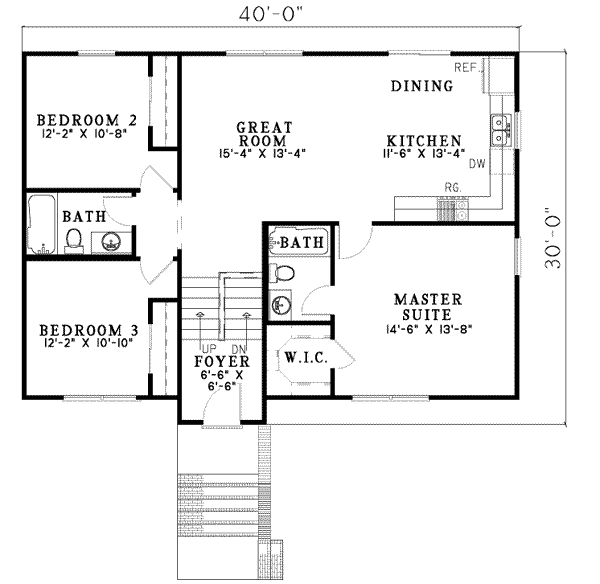 House Plan Design - Southern Floor Plan - Main Floor Plan #17-428