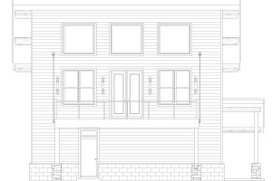 Exterior - Front Elevation 3 for Modern House Plan #932-422 - 3 bed, 2 bath