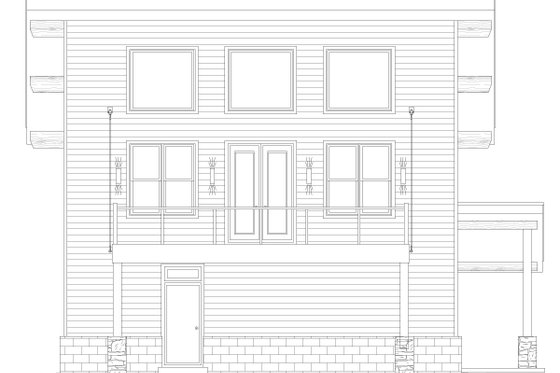 Exterior - Front Elevation 3 for Modern House Plan #932-422 - 3 bed, 2 bath
