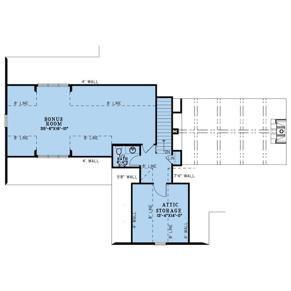 Farmhouse Floor Plan - Upper Floor Plan #923-380