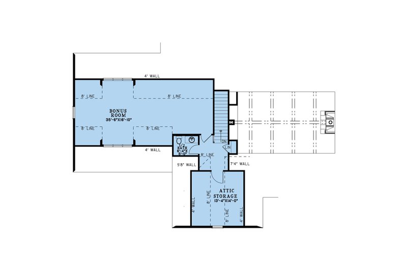 Dream House Plan - Floor Plan - Upper Floor for Farmhouse House Plan #923-380 - 3 bed, 2.5 bath