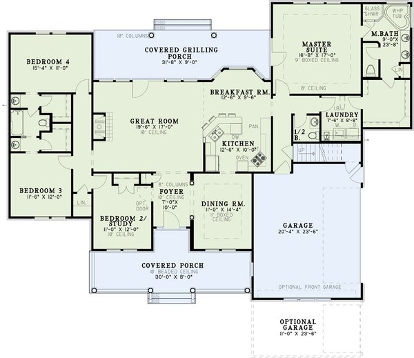 House Blueprint - Colonial Floor Plan - Main Floor Plan #17-2760