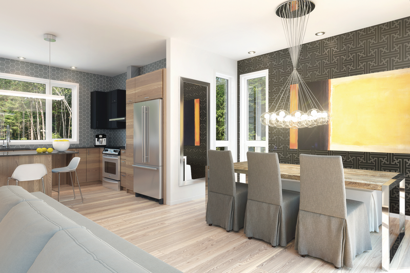 House Blueprint - Interior - Dining Room for Contemporary House Plan #23-2796 - 4 bed, 2.5 bath