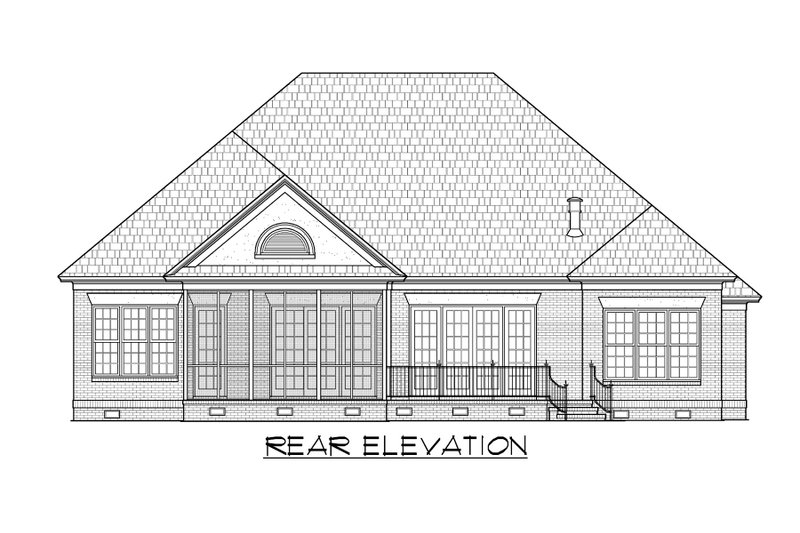 Home Plan - Exterior - Rear Elevation for Traditional House Plan #1054-86 - 3 bed, 2.5 bath