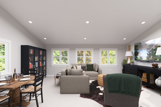 Interior - Family Room 2 for Barndominium House Plan #1060-186 - 2 bed, 1 bath